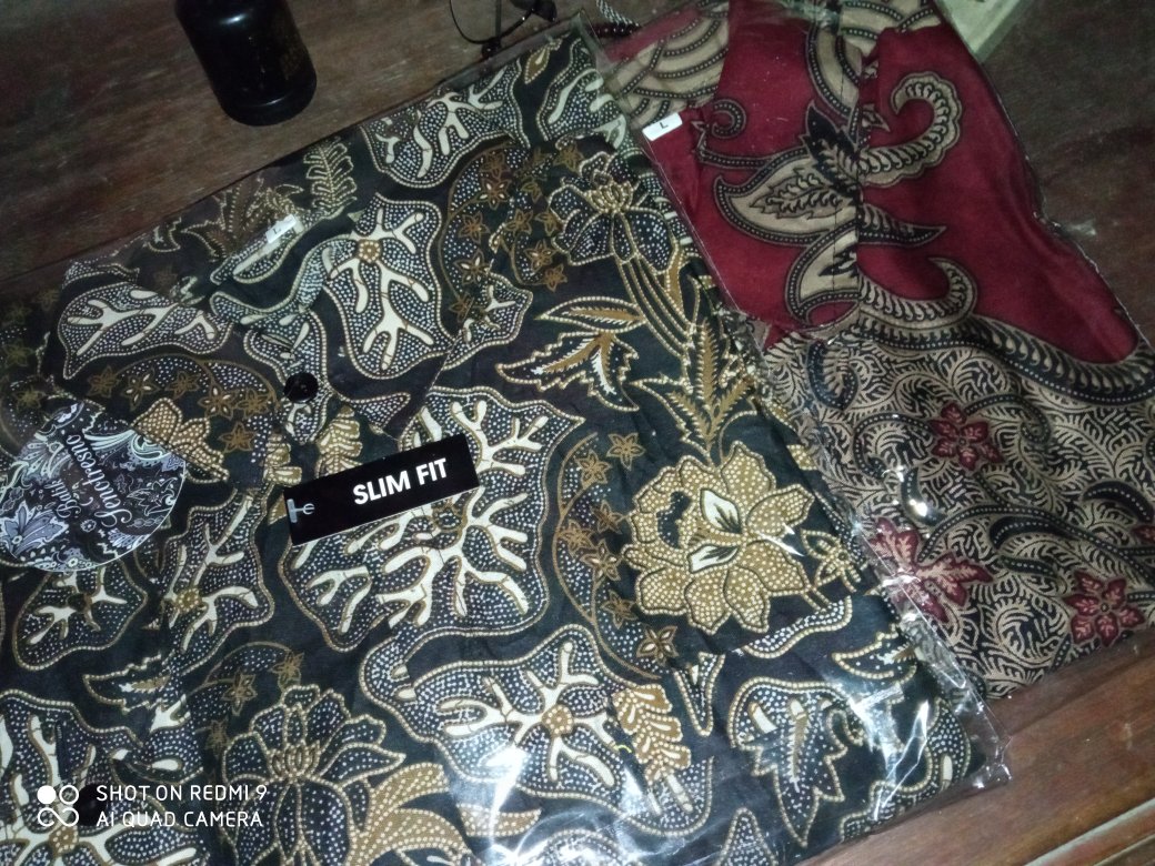 Kemeja Batik Slimfit Lengan Panjang Modern Baju Batik Distro Pria Batik Diamond