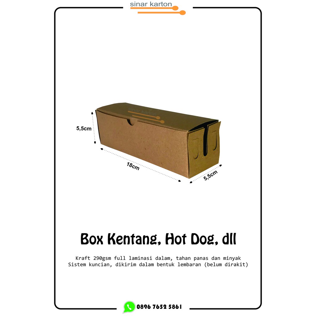 

BOX HOT DOG BOX SATE LAMINASI