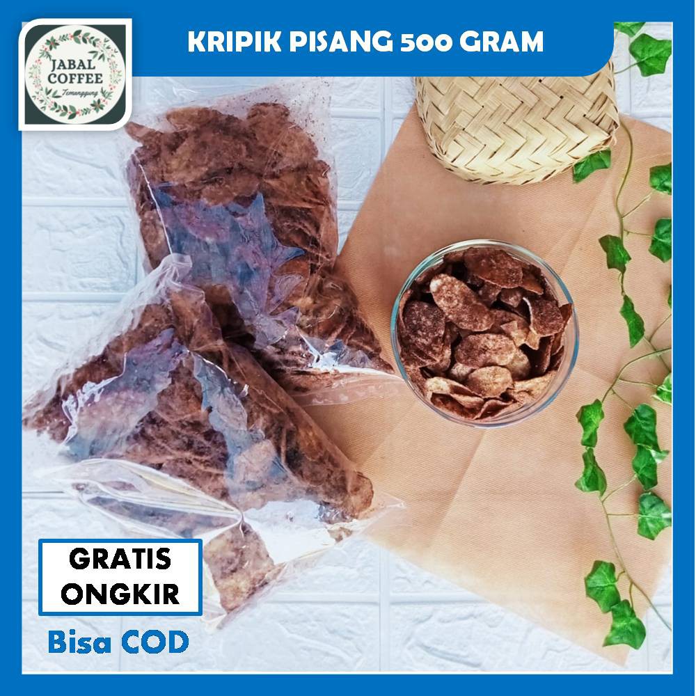 Keripik Pisang Kepok Manis / Keripik Pisang Kepok 500 Gram / Kripik Pisang Cokelat J90