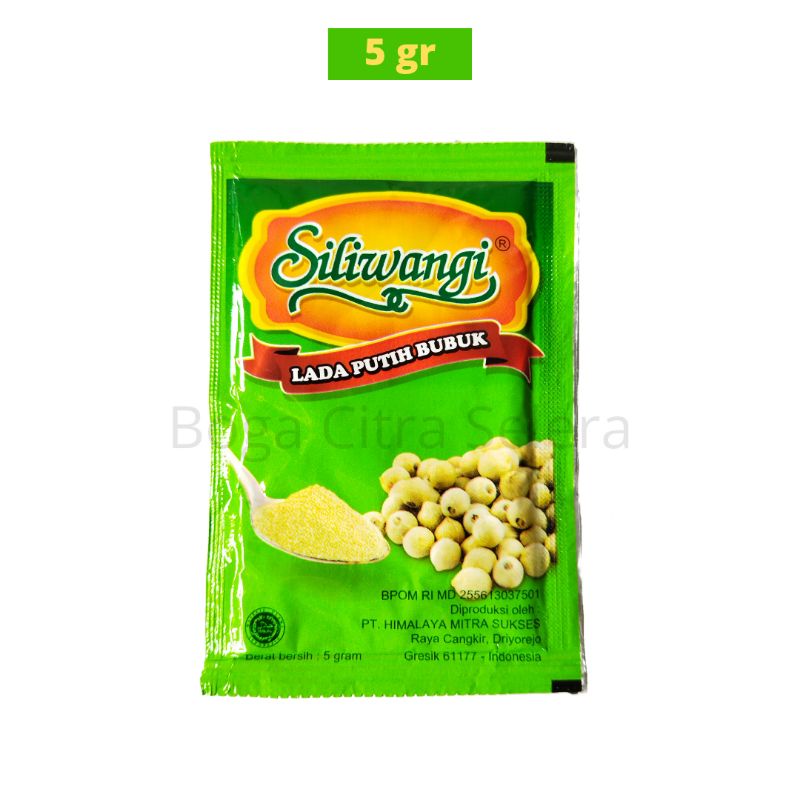 Lada Putih Bubuk Siliwangi 5gr (1 pack isi 72 pcs)