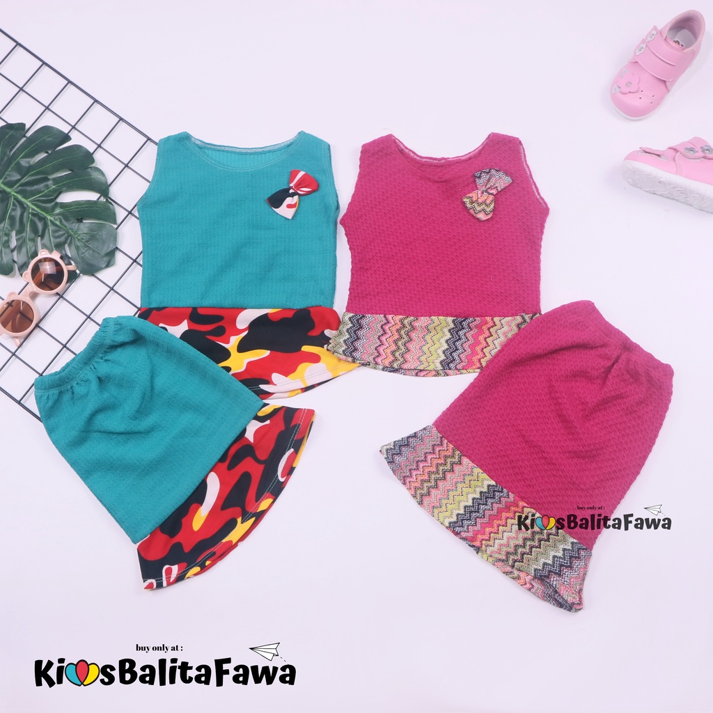 Setelan Zizi Anak uk 6-18 Bulan / Bawahan Rok Perempuan Baju Pesta Model Dress Peplum Cantik Cewek