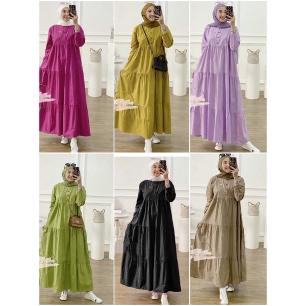 KIRANIA  MIDI DRES WANITA DEWASA MODERN