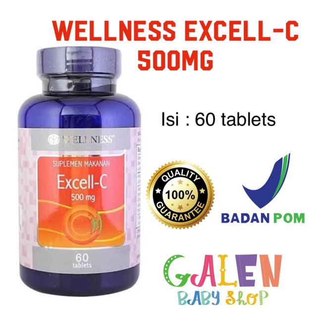 Wellness Excell C 500mg atau 300mg Vitamin C ( KEMASAN ...