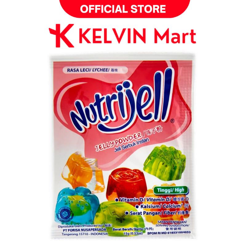 

Nutrijell Rasa Strawberry Jelly Powder pck 15g | KELVIN Mart