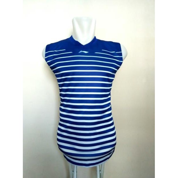 Termurah Kaos Singlet Badminton Lining L.23 BiruU002Fputih Olahraga 20 - 100 - Badminton Lainnya -