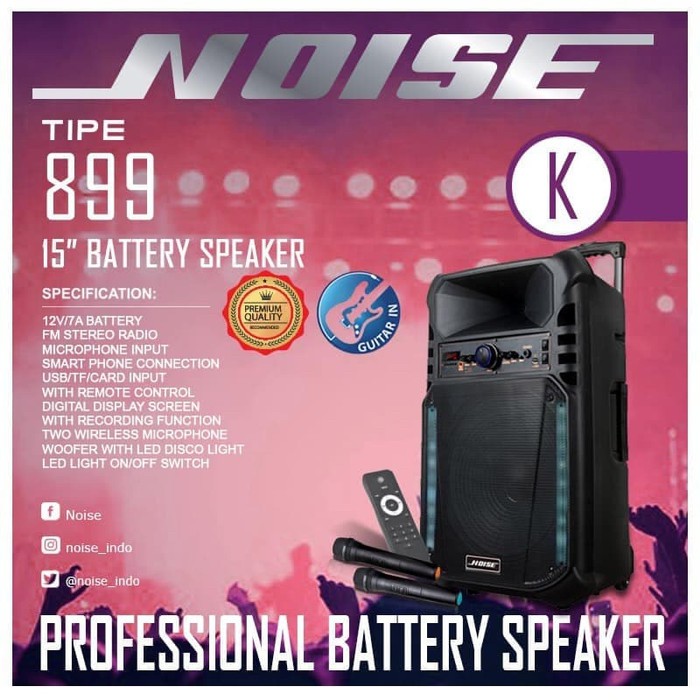SPEAKER MEETING NOISE 899 K 15 INCH PROFESIONAL BATTERY SPEAKER