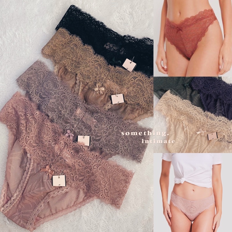 VS THE LACIE SOLANGE Floral Lace Panty Underwear Panties Lingerie Semi Thong Gstring Victoria Secret