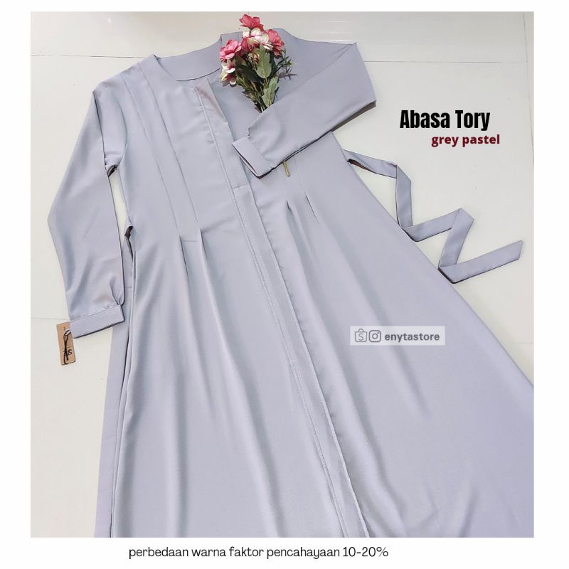 Gamis Abasa Tory | bahan tory burch | busui friendly | 1 kg muat 3 baju