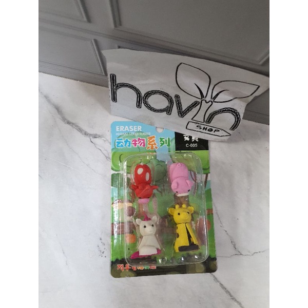 penghapus hewan/stip animal/hapusan lucu-V