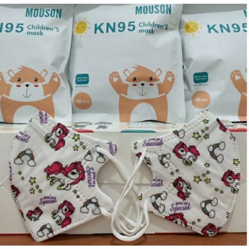 Masker anak KN95 MOUSON 5D 5PLY, Masker KN95 KIDS PRIUM MASK