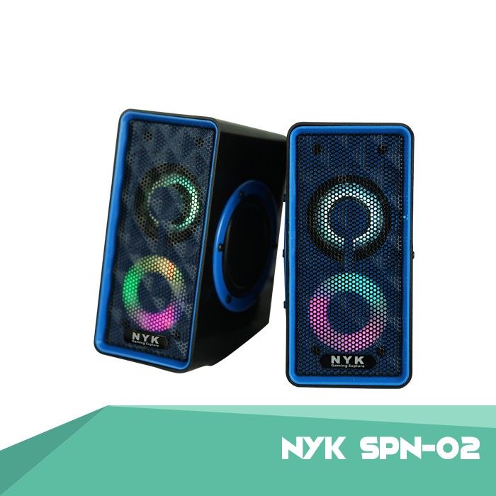 Speaker gaming Nyk wired Usb 2.0 3.5mm rgb Stereoscpic 3D sound for pc computer sp-n02