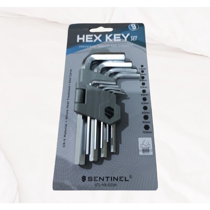 SENTINEL KUNCI L SET PENDEK 9PCS HEX KEY SHORT SET