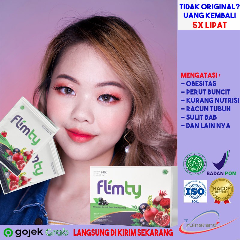[GRATIS] Flimty Serat Blackcurrant Alami Vitamin Penurun Berat Badan Diet - Suplemen Kesehatan