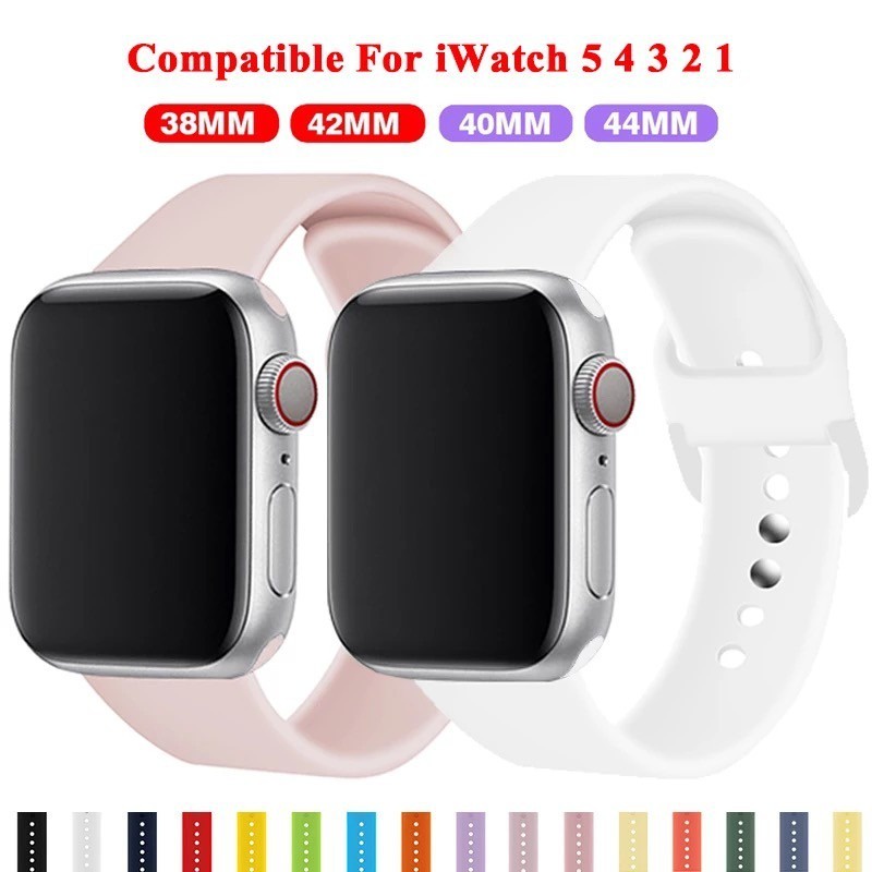 Silicone Strap For Apple Watch 8 ultra 7 6 5 4 3 2 1 Band  38/40/41mm 42/44/45/49mm Rubber Wristband Sport Belt Bracelet for Apple Watch