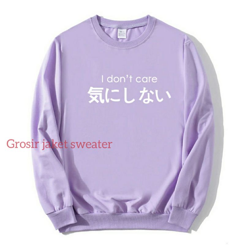 SWEATER BASIC PRIA WANITA ( I DONT CARE )