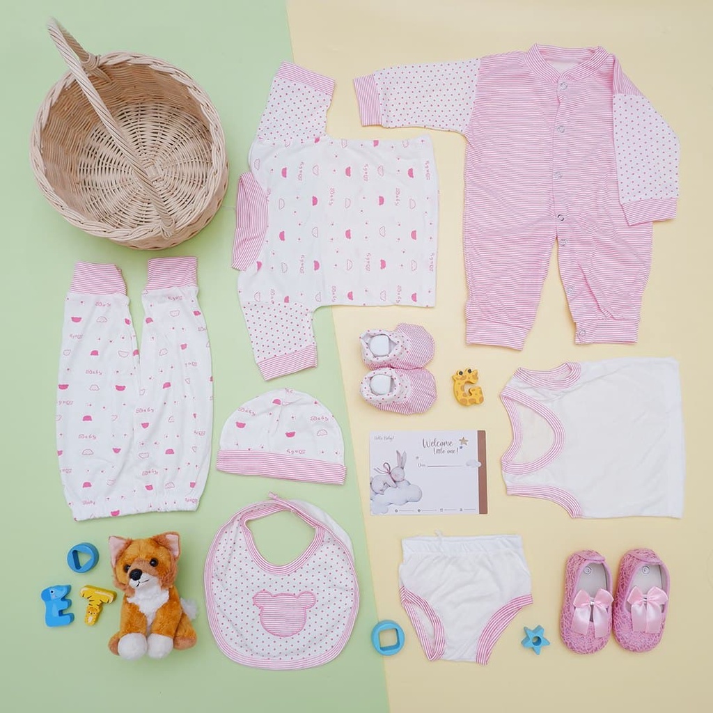 BARU LIO034 (Girls) Parcel Premium Hello Baby Hampers Gift 0-12 months