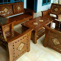 kursi tamu jokowi koin kayu jati jepara