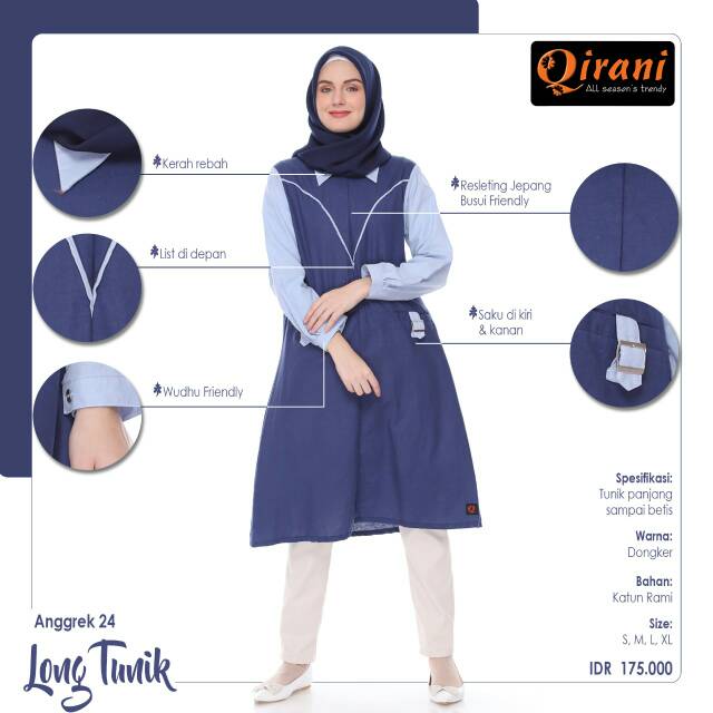 New long tunik qirani