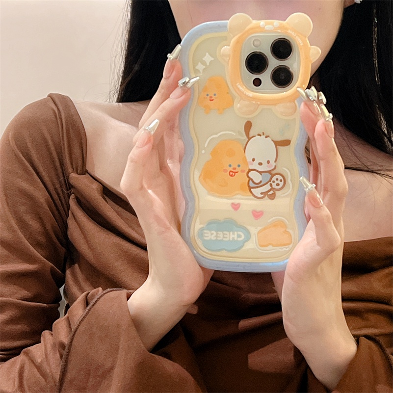 Soft Case Silikon Transparan Motif Kartun Anjing Beruang Untuk iPhone 13 12 11 Pro Max X Xr Xs Max