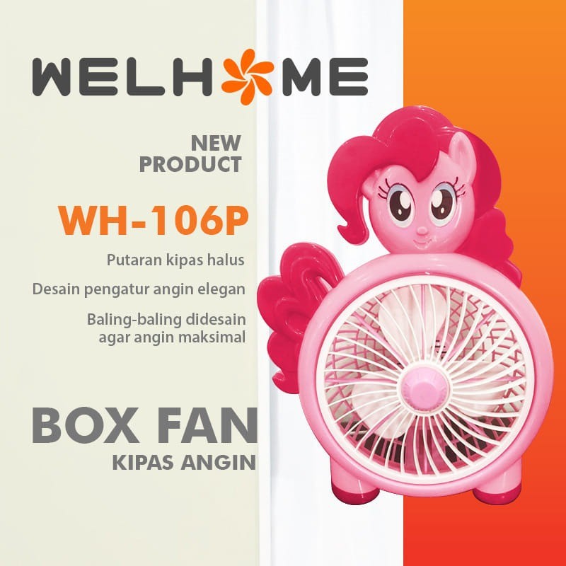 KIPAS MINI KARAKTER WELHOME SERI WH 106P (PONI)