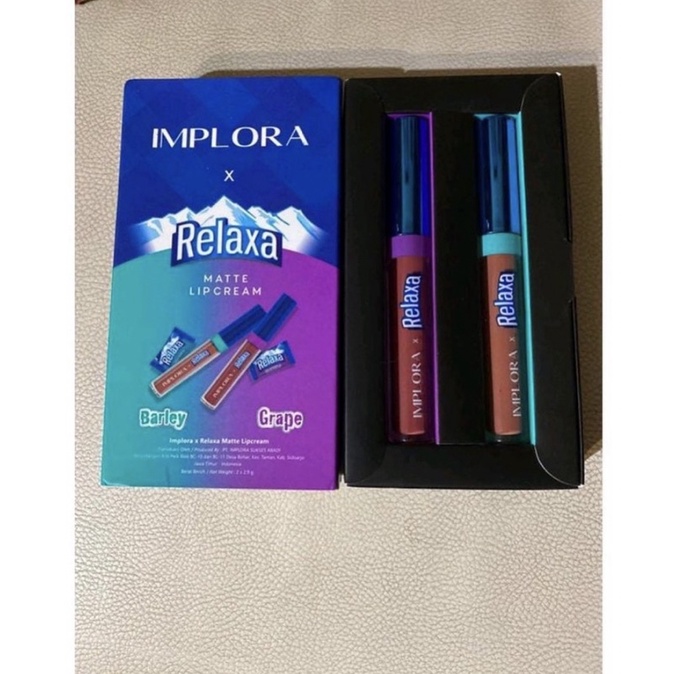 Implora x Relaxa Matte Lipcream Barley Grape (Limited Edition)