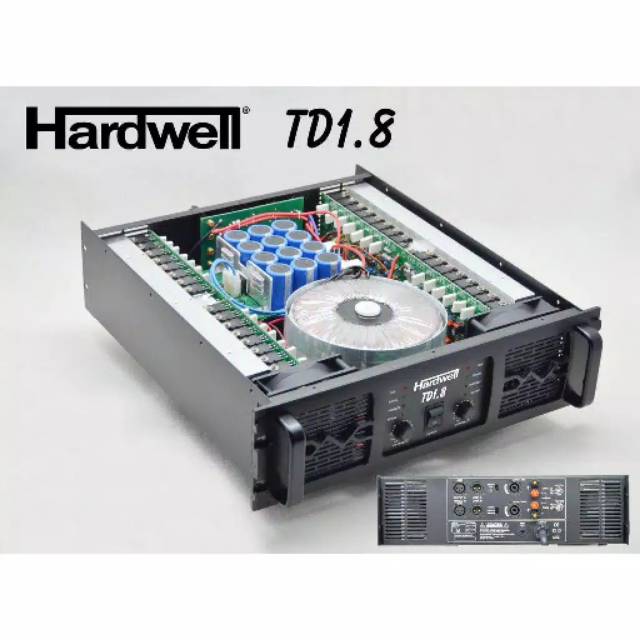 POWER AMPLIFIER HARDWELL TD 1.8 ORIGINAL 5200 WATT BRIDGE POWER 8 OHM