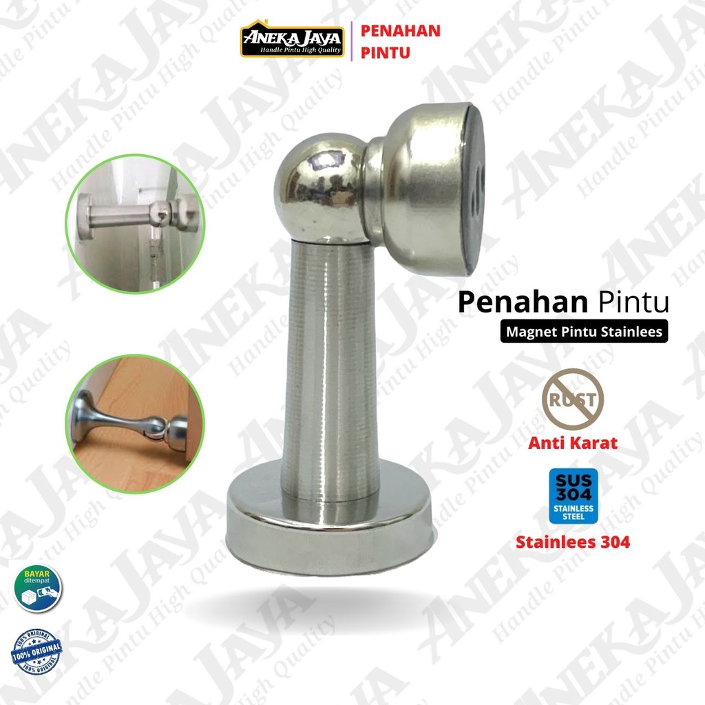 Penahan pintu magnet / Door stop stainlees steel / Door stopper magnet / pengganjal pengaman pintu