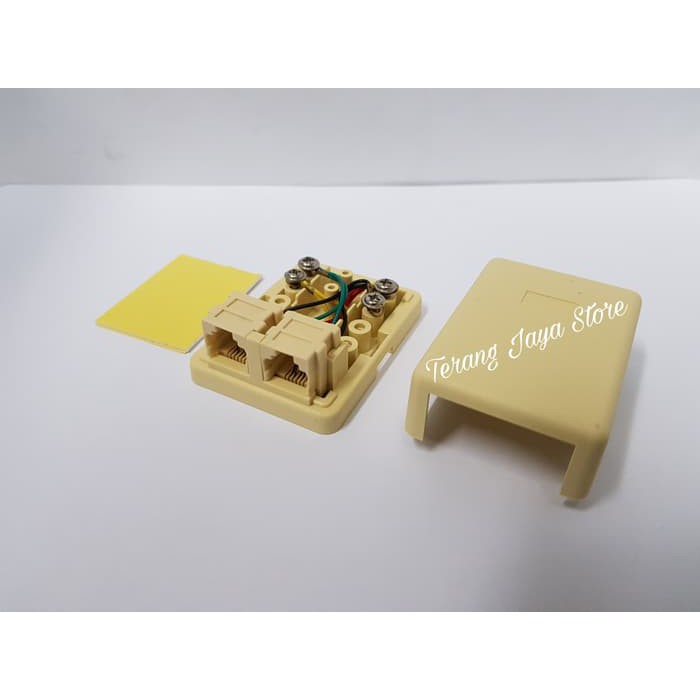 

Roset Telepon 2 Lubang RJ11 / Kotak Roset Telepon 2 outlet Rj-11