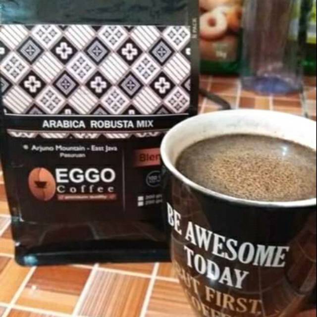 

Eggo coffee arabica, robusta, arabica robusta mix