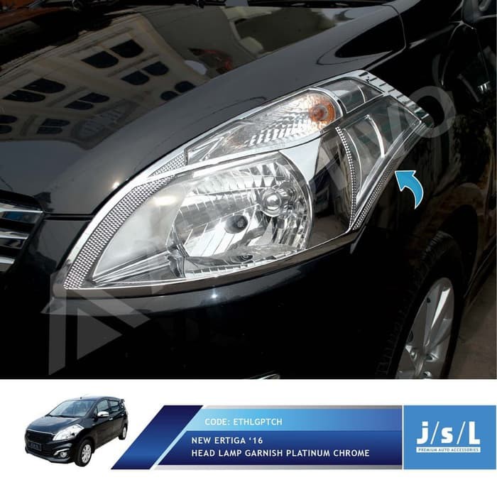 Ertiga Aksesoris 2012 2013 2014 2015 2016 2017 Cover Headlamp Garnish Lampu Depan JSL