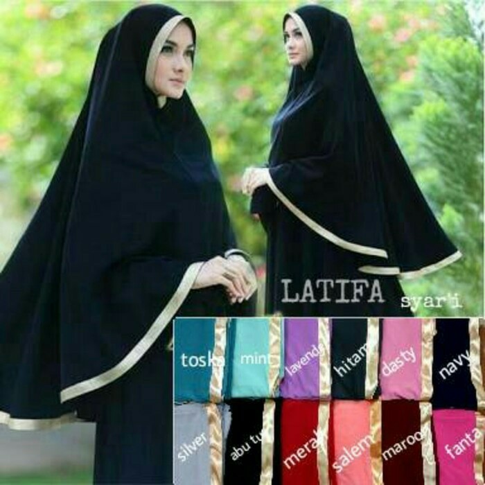 Scarf Hijab Instan Jilbab Zoya Khimar Bergo Pasmina Syari Latiffa - Ivory  ER-135
