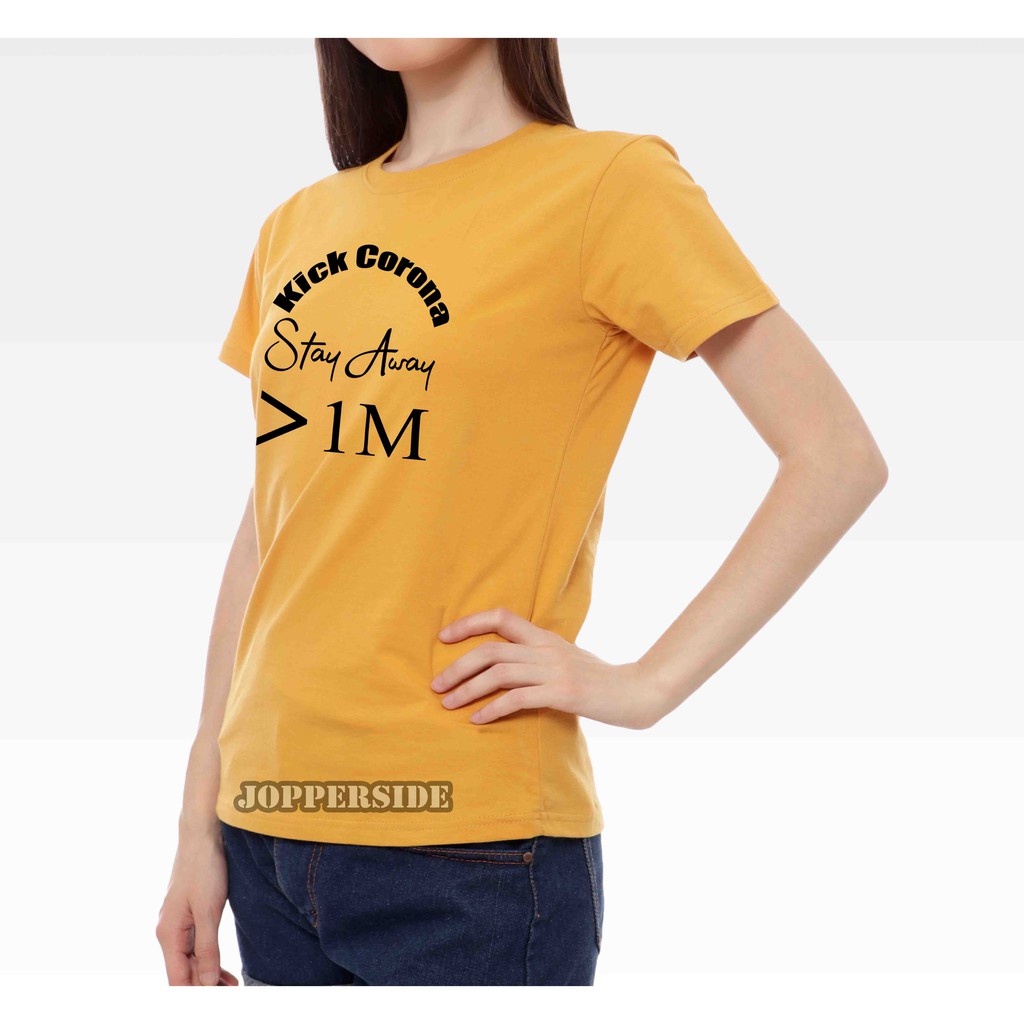 JOPPERSIDE T SHIRT KAOS DISTRO WANITA PEREMPUAN CEWEK SLIMFIT PREMIUM DID STAY AWAY TW18