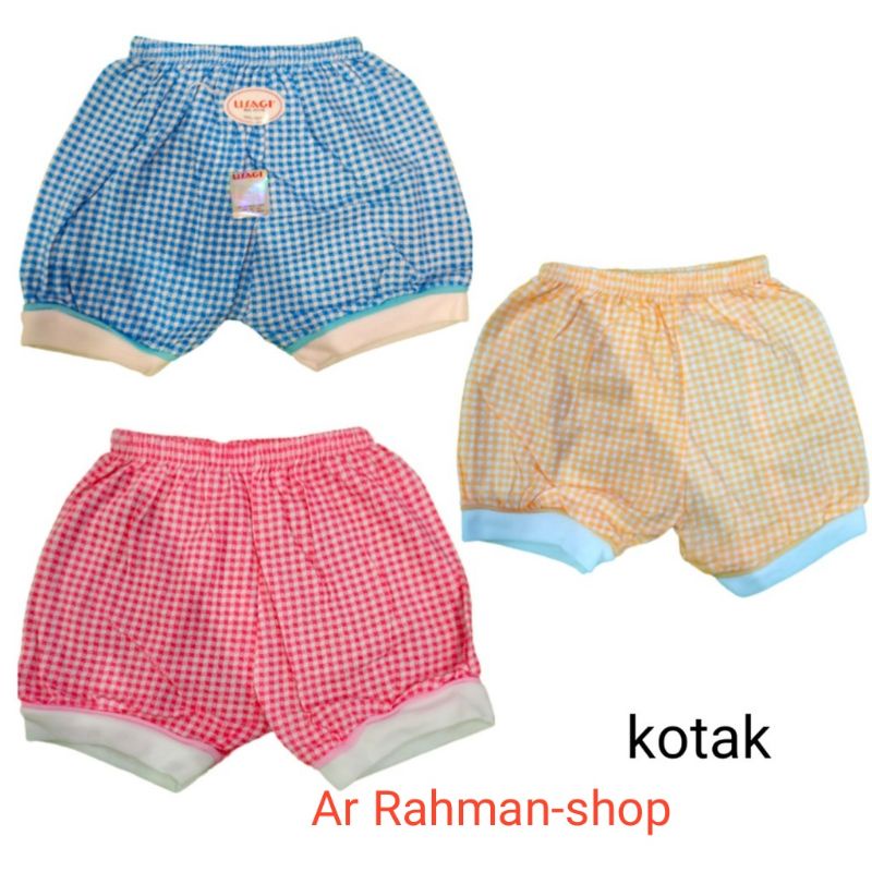 3pc_celana pendek bayi USAGI kotak, warna,bintik / celana pendek bayi / pendek Usagi