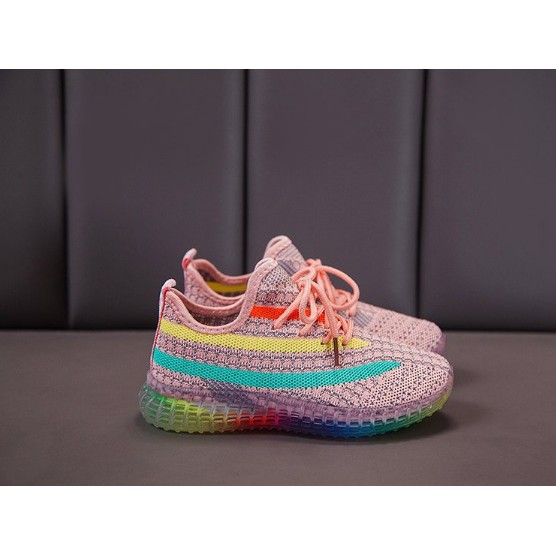 Sepatu Rainbow Sneakers Kids Shoes Non LED Sepatu Anak Size 26-37 Usia 3-9 Tahun