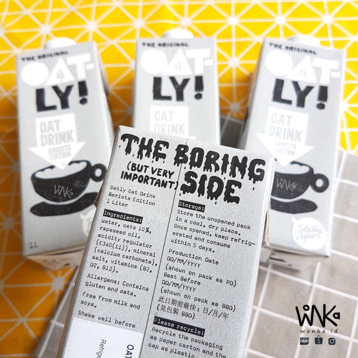 OATLY - Oat Milk Drink Barista Edition 1L - Susu Gandum Plant Based - Deluxe Edition