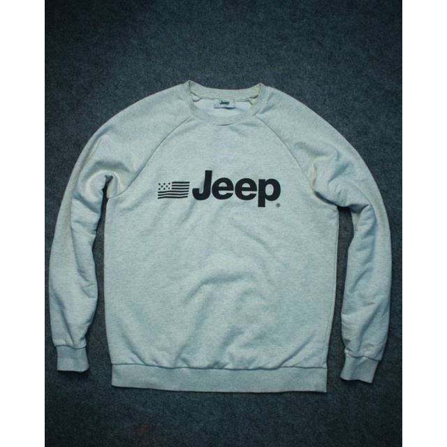 thrift jaket sweater crewneck jeep original second