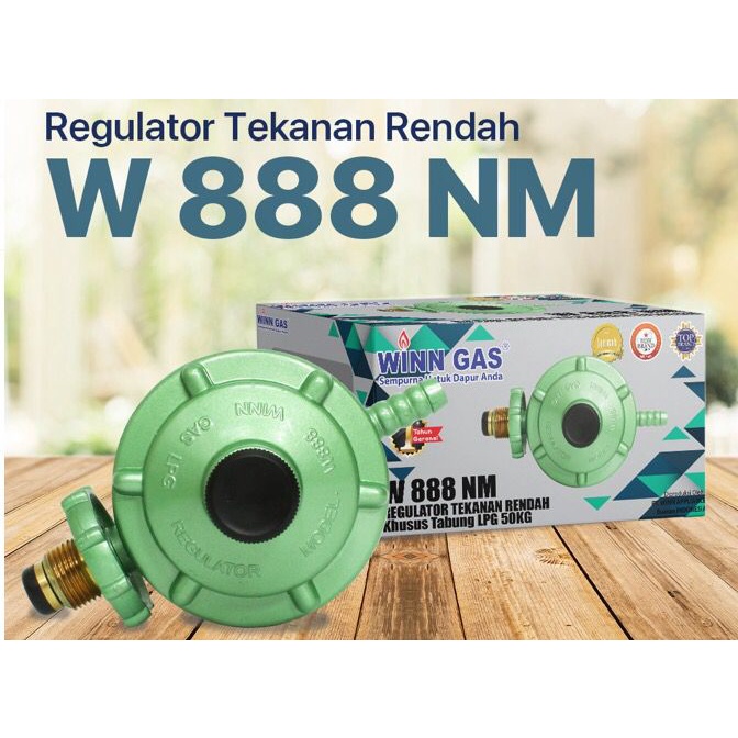 Regulator gas tekanan rendah LPG 50kg Winn Gas W888 Meter / Non Meter