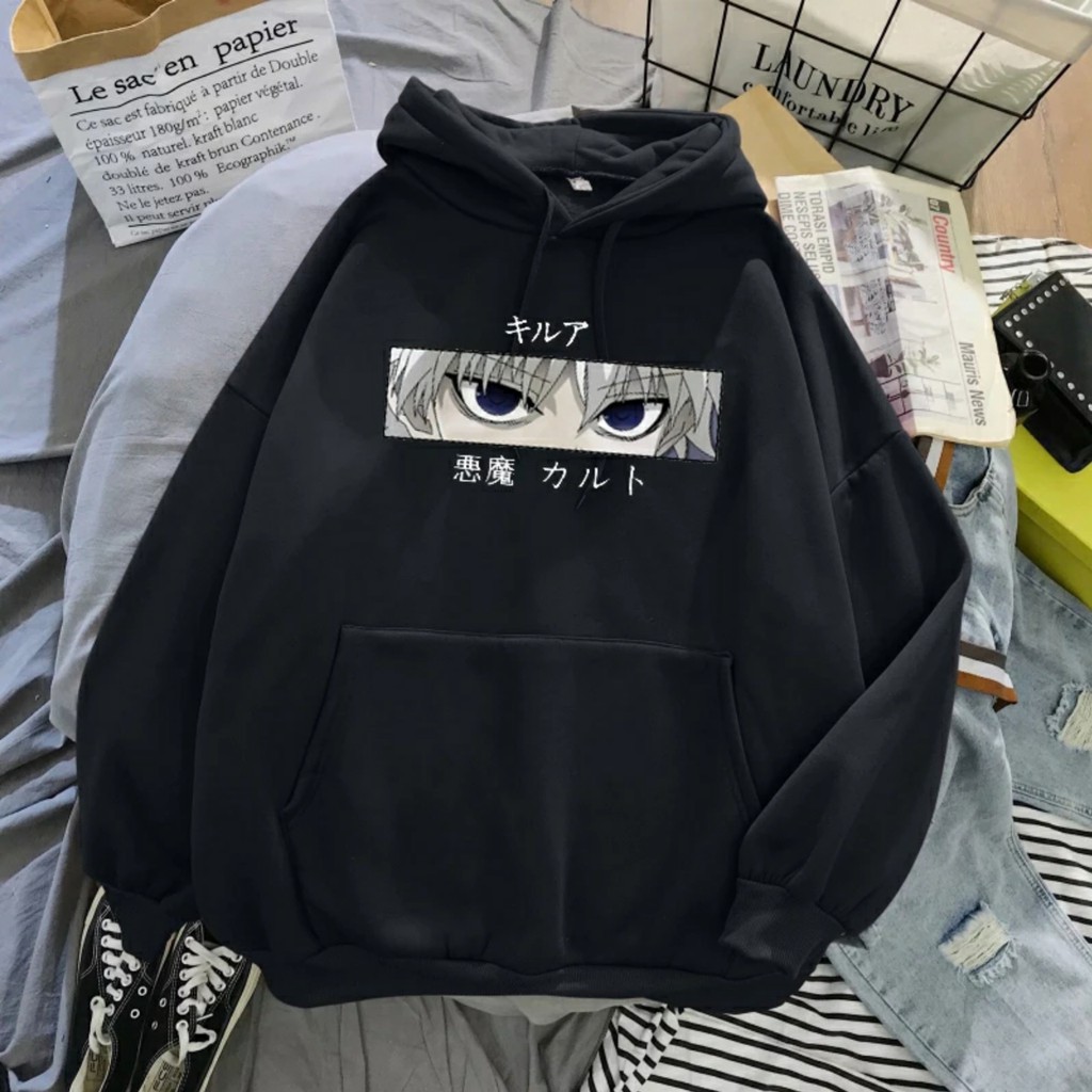 Hoodie Hunterxhunter Killua Sweater Wanita Oversize Korean Style Xxl Murah Anime Hunter X Hunter Cod