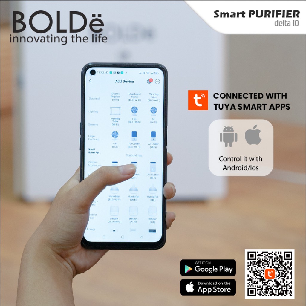 BOLDe Smart Air Purifier Delta 10 garansi 2 Tahun