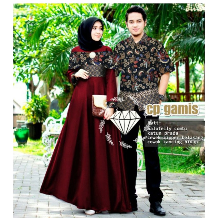 CP MARSELLA BATIK, COUPLE PASANGAN, BALOTELLI PRADA, GAMIS HIJAB MUSLIM, DRESS MAXY