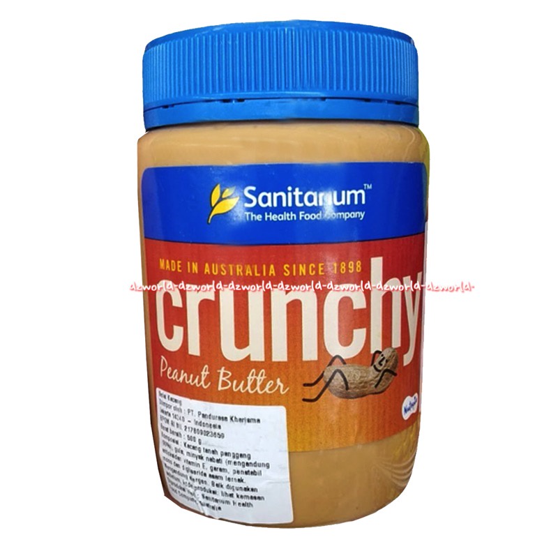 Sanitarium Crunch Peanut Butter Jam 500gr Jar Selai Kacang Australia Sani tarium Peanuts Nuts Pinut Saniittarium