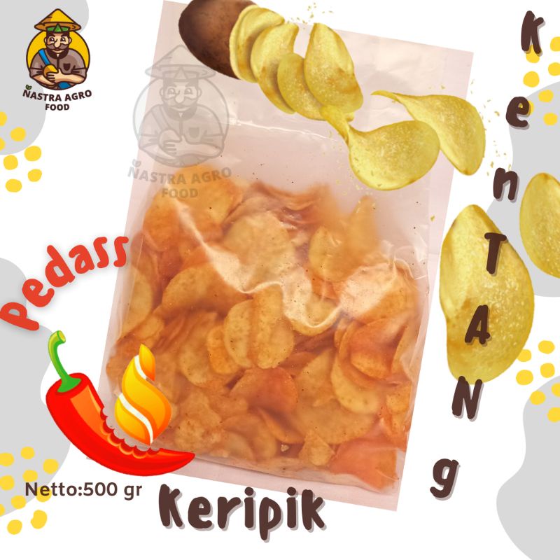 

Keripik Kentang 1Kg / Termurah / Pedas / Nastra / Garut / Curah / Distributor / Kiloan