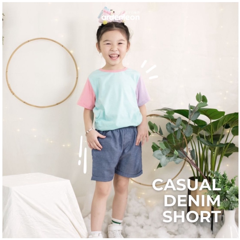 ARDENLEON Unisex Casual Denim Short Celana Anak / Denim Skort Rok Anak Perempuan Arden Leon CBKS