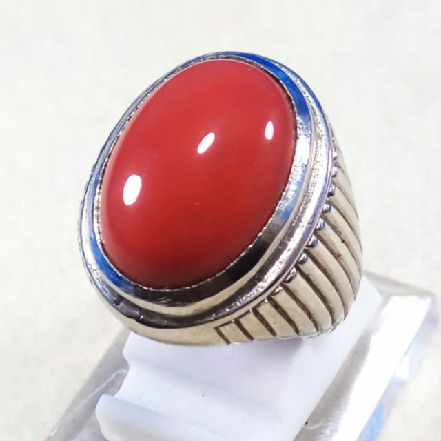 CINCIN BATU AKIK RED CORAL MARJAN TERMURAH