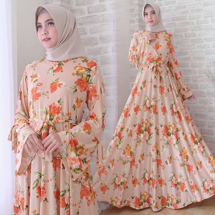 [IVANA MAXI COKSU NI] Gamis Wanita Busui Coklat Susu