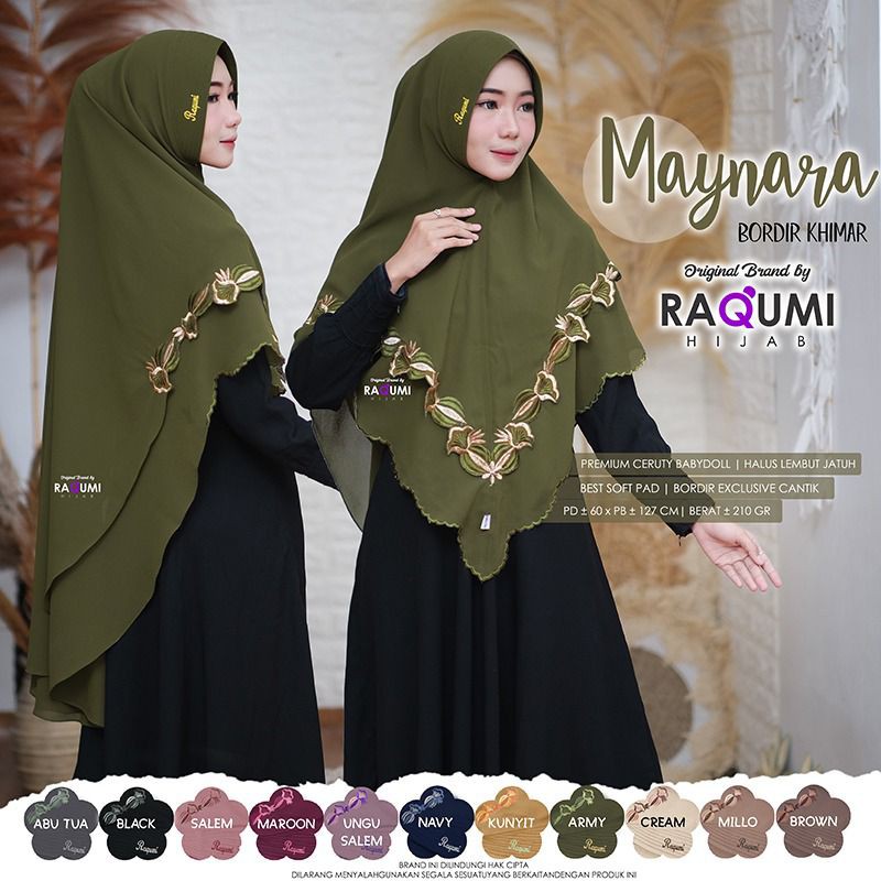 Maynara bordir Khimar by raqumi