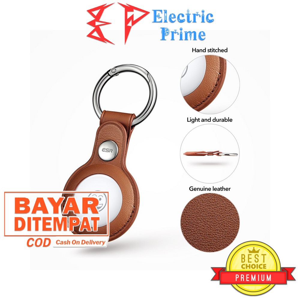 ESR Case AirTag 2021 Metro Leather Keychain Cover Anti Lost Device Gantungan Kunci