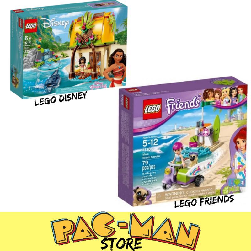 LEGO DISNEY Princes Moana's Island Home 43183 / LEGO FRIENDS Mia's Beach Scooter 41306