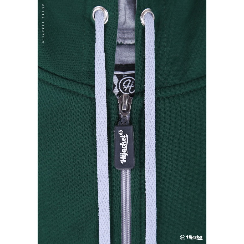 HIJACKET® YUKATA GREEN JAKET PARKA MUSLIMAH BAHAN TEBAL LEMBUT JAKET HIJABERS HIJAKET PARKA-4