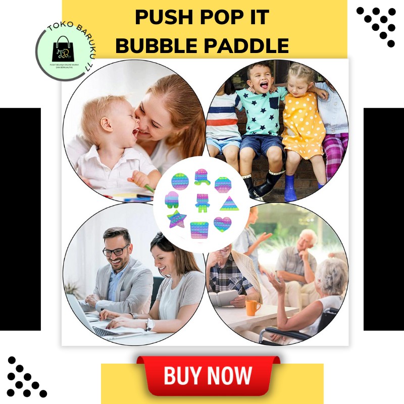 (KEYA) Bubble Toys Pop It Puddle Colour Rainbow New-2